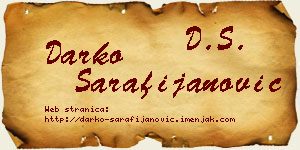 Darko Sarafijanović vizit kartica